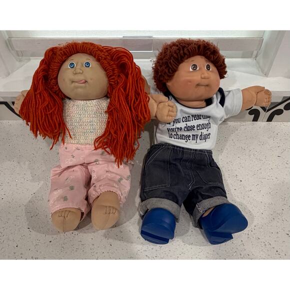 Cabbage Patch Kids Other - RARE 2 Vintage Cabbage Patch Kid Boy and Girl 1984 & 1986